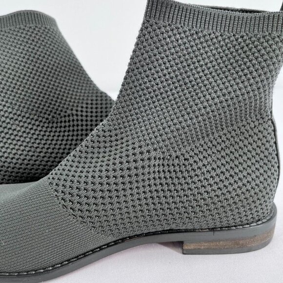Eileen Fisher Jude Recycled Stretch Knit Bootie Size 6.5 Grey Ankle Boot - Picture 8 of 12